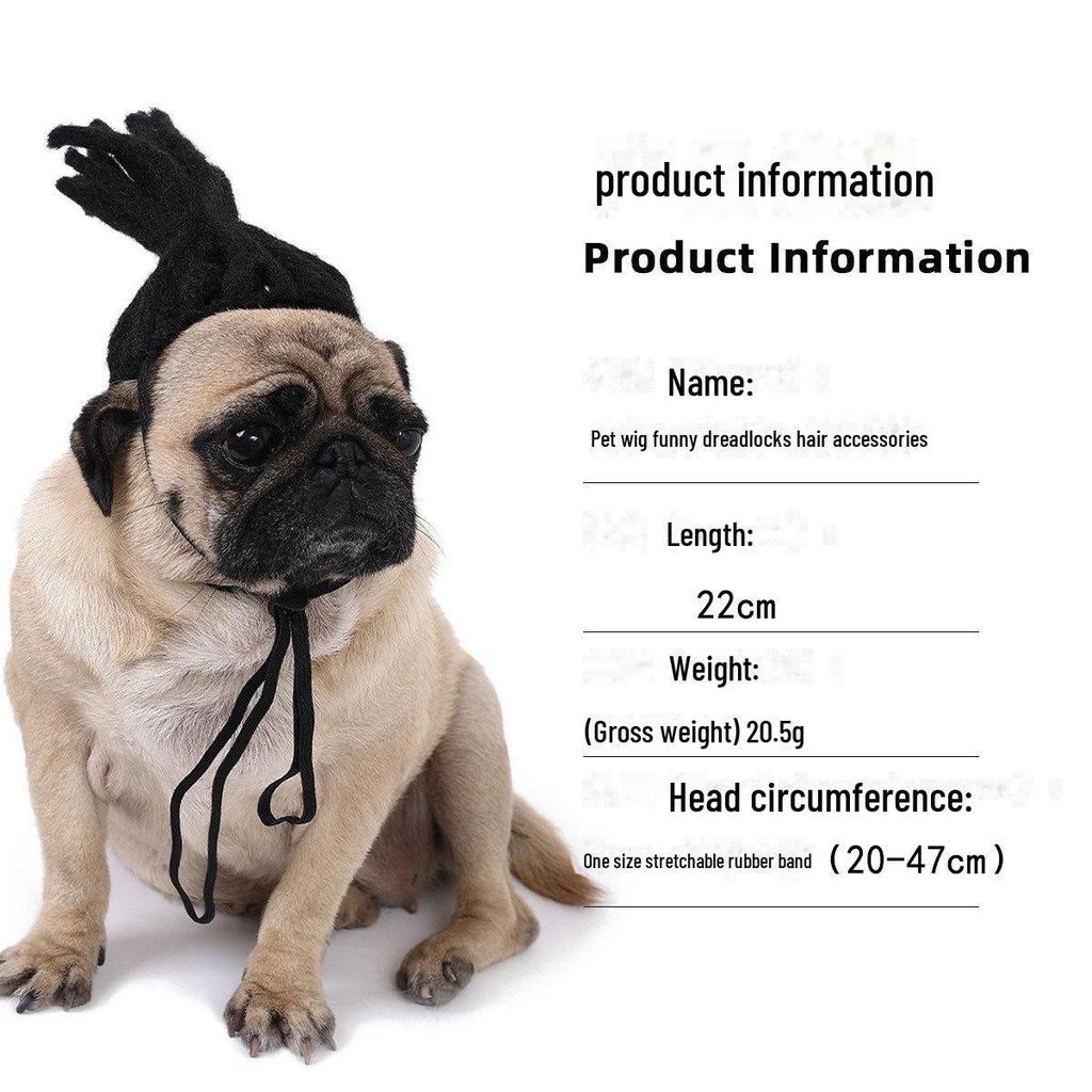 Pet Halloween & Christmas Wigs: Funny Dreadlock Accessories for Cats & Dogs