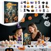 Halloween Advent Calendar 24pcs Pumpkins Skulls Halloween Collectibles Creepy Statues Halloween Horror Advent Gift Box For Desk
