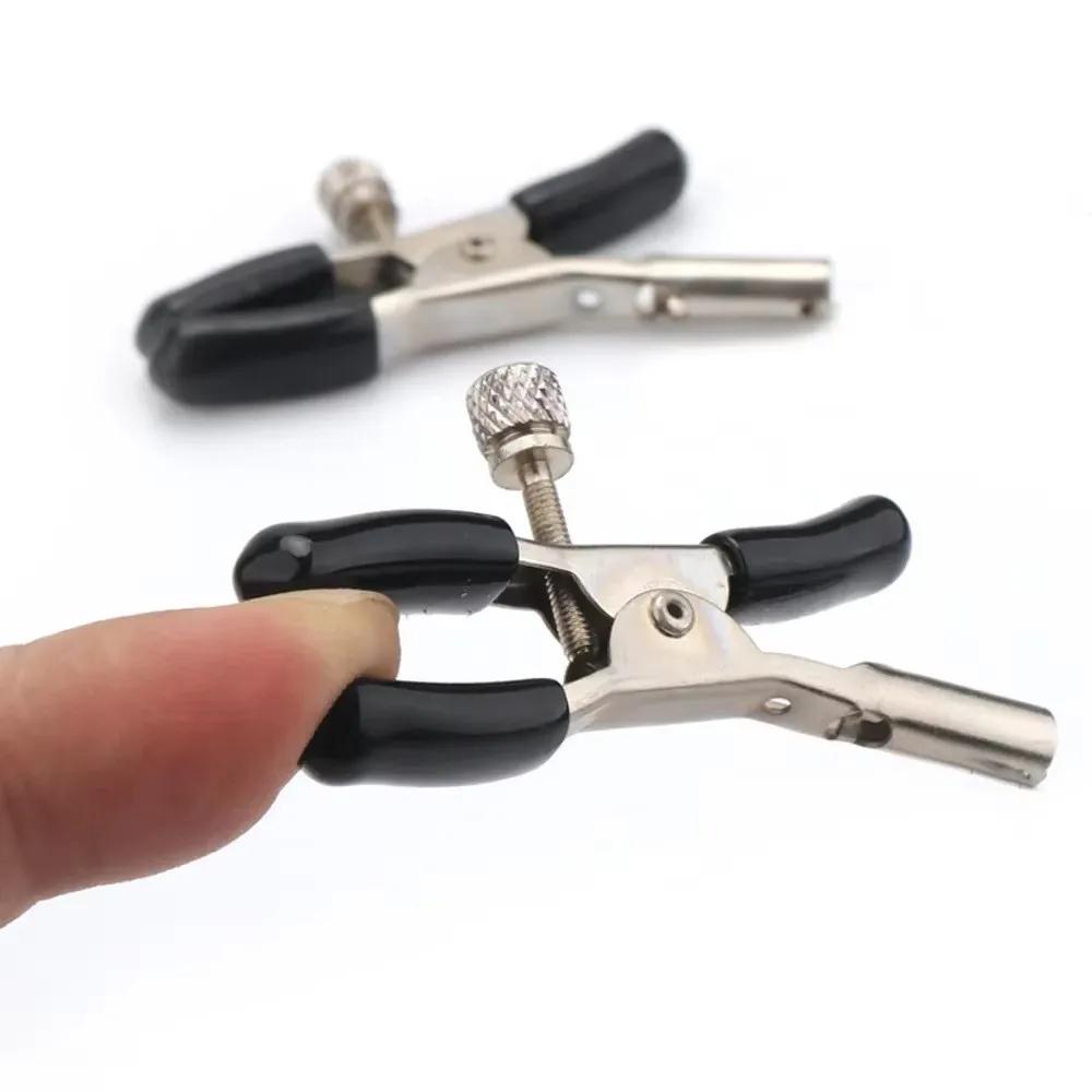 Nipple Clamps 2 Pcs Adult Games Masturbation Sex Toys Metal Clitoris Clips Breast Stimulation Bondage Restraint Accessories