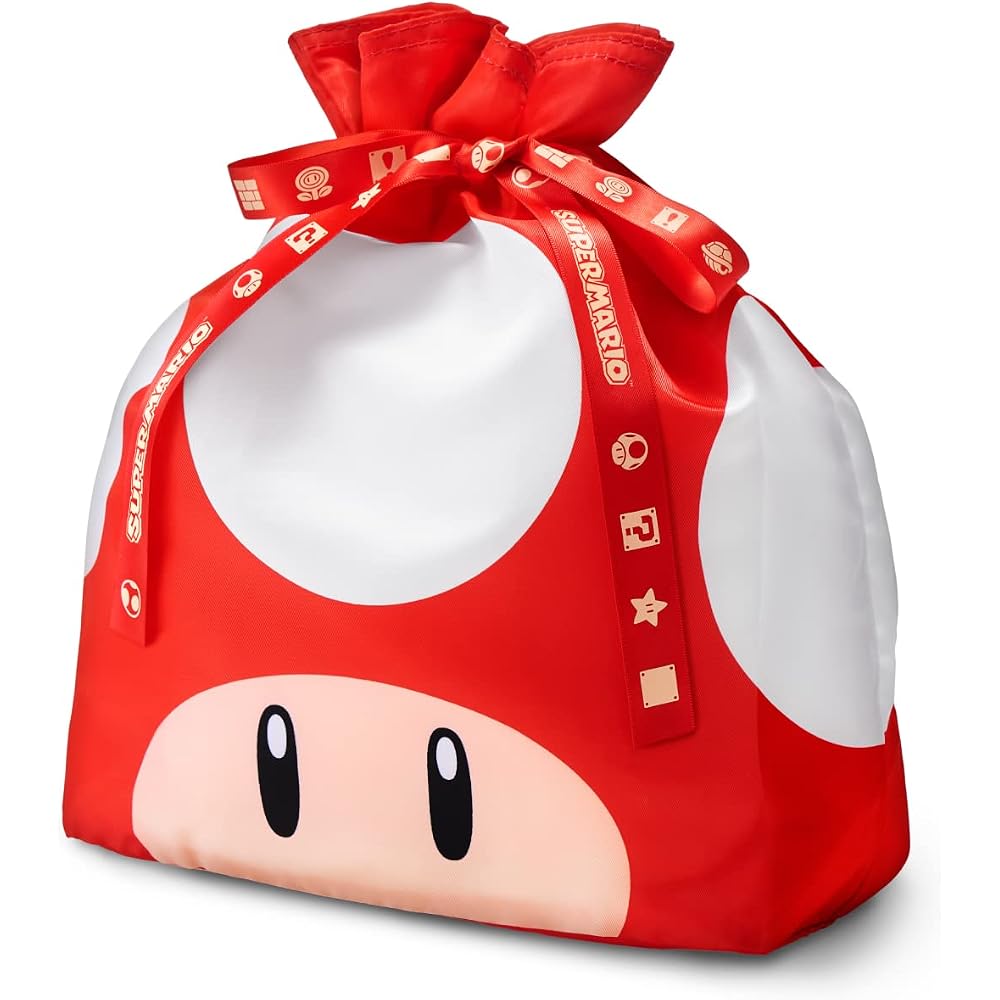 Super Mario Home & Party 2 Way Wrapping Bag S (Super Mushroom)