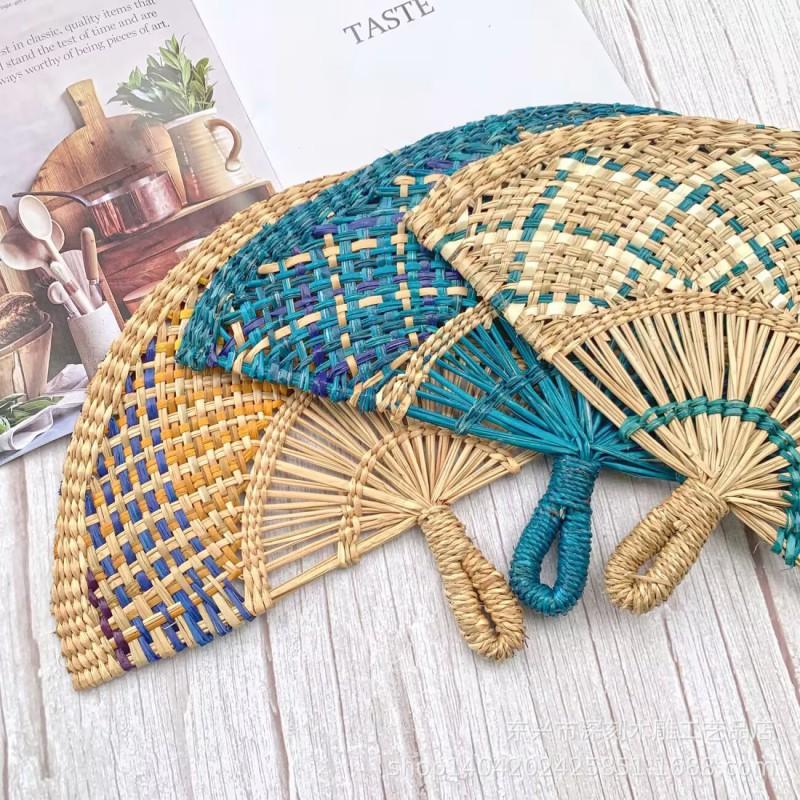 Handwoven Seagrass Wall Fan Decorative Hanging Home Boho Style Natural Fiber Craft