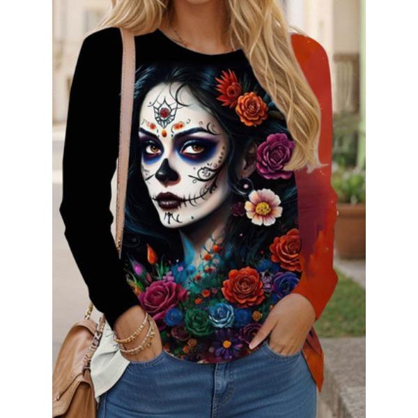 Autumn Winter Fashionable Comfortable Cute Women's Long Sleeved T-shirt Casual Loose Plus Size Personalized T-shirt