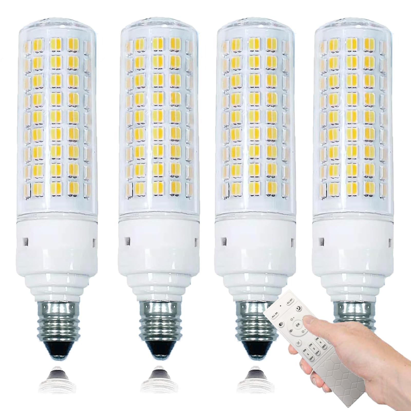 

HXWY E11 LED Bulbs, 7W, Stepless Dimming & Color Adjustment, 60W Equivalent, 700LM, E11 Base, Remote Control, 2700K-6500K, Daylight, Neutral White,