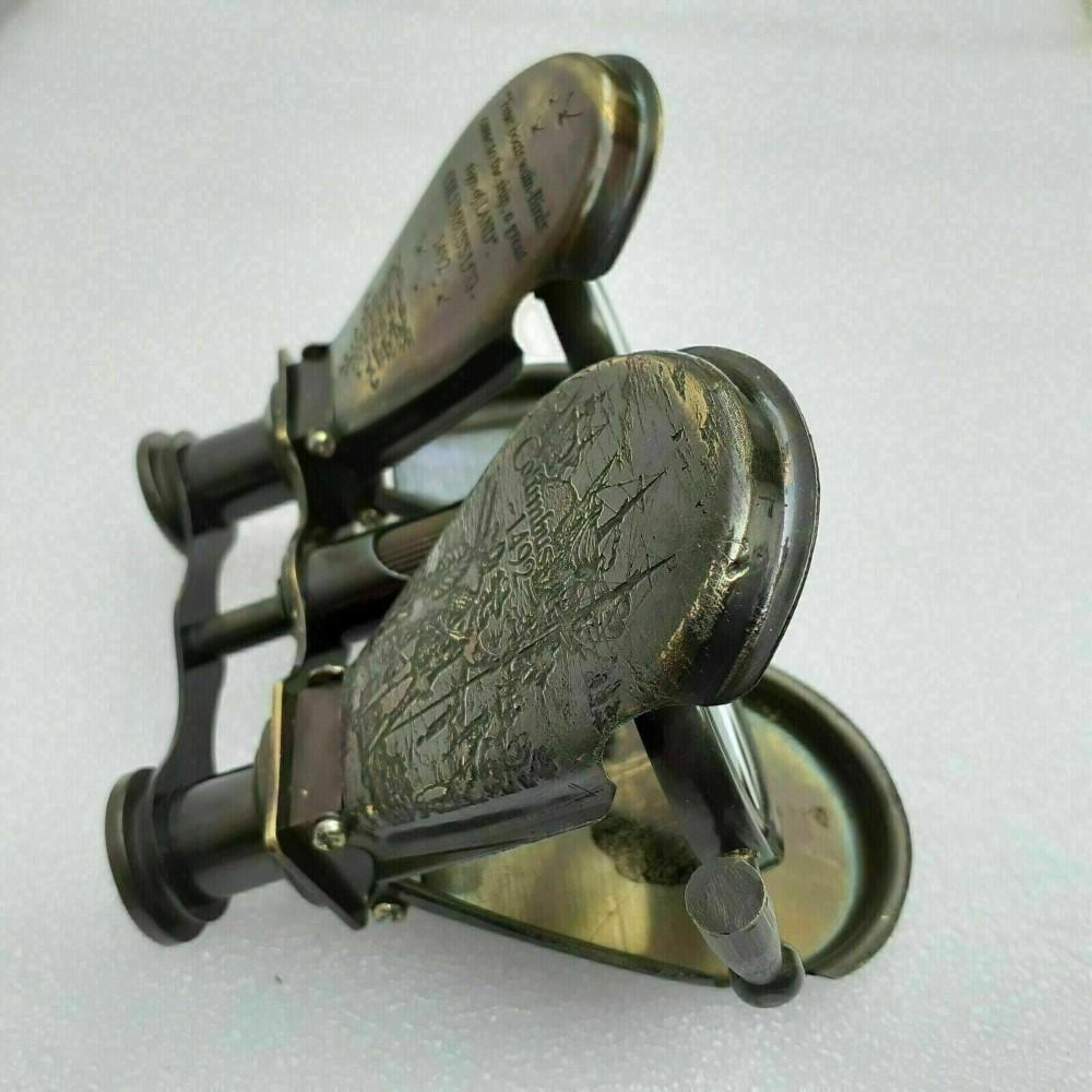 Vintage Fernglas Faltbares Monokular Teleskop Spektiv Massives Messing Antik-Finish