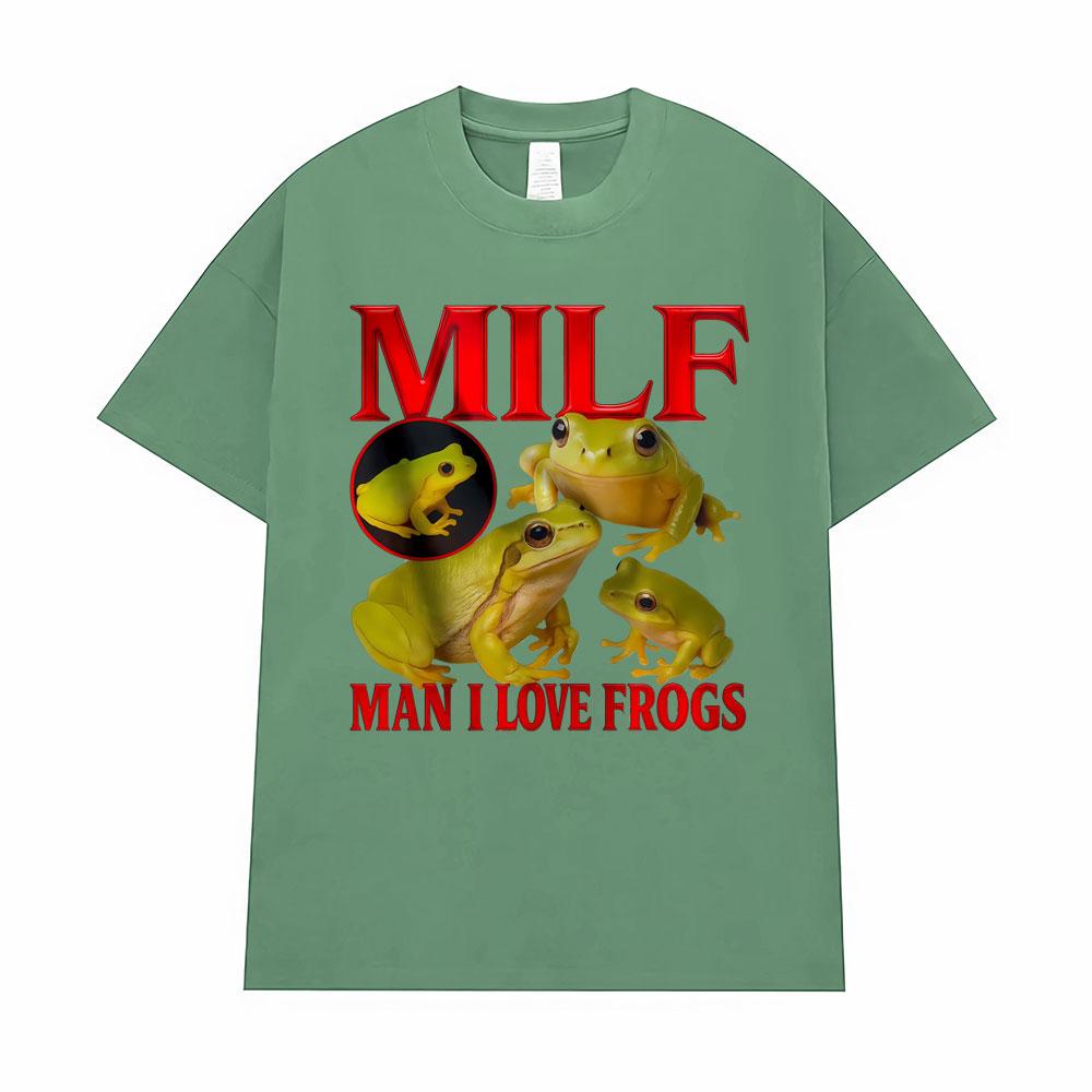 

Funny I Love Frogs Gift Meme Lover Printed Tshirt Men Women Vintage Toad Y2K Fun Classic T Shirts 100% Cotton T-shirt Streetwear 3XL