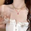 Vintage mehrschichtige Stapel-Halskette für Damen - Leichter Luxus Nischen-Schlüsselbein-Kette, Französischer Küstenstil