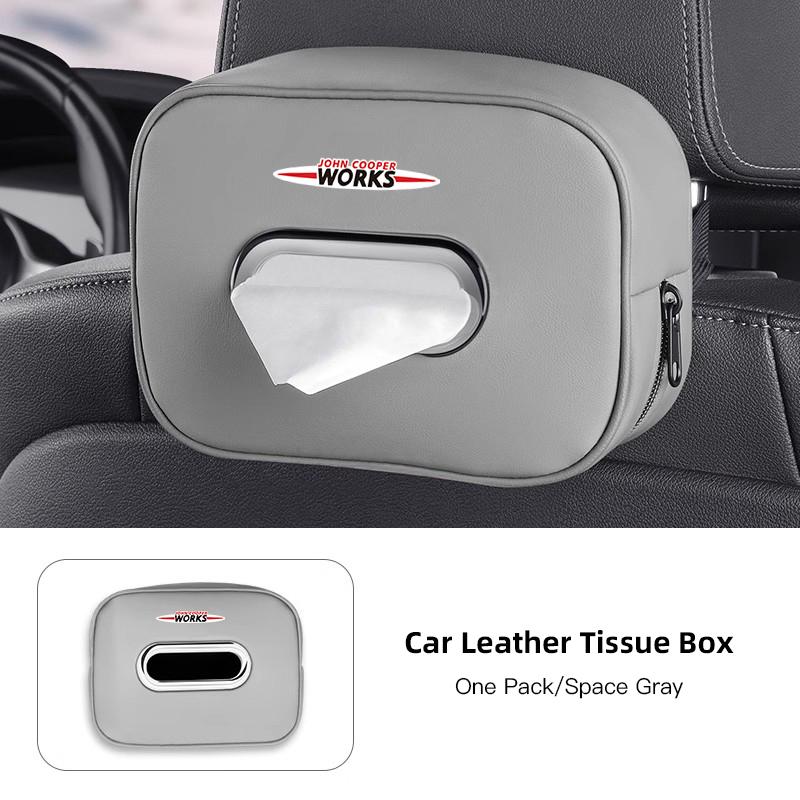 High-capacity Car Interior Tissue Box Kleenex Storage Bag Accessories For BMW Mini Works Cooper F54 F55 F56 F57 F60 R50 R52 R53