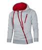 Felpa Casual da Uomo Slim-Fit con Zip Diagonale