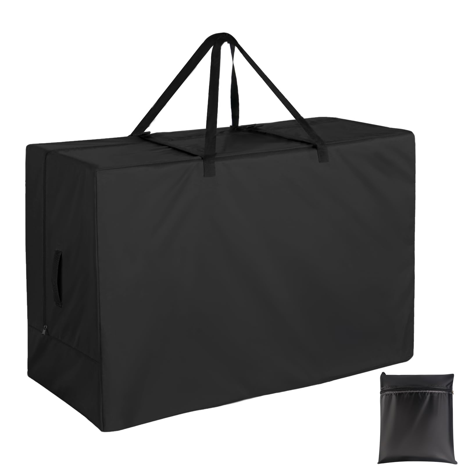 

Fenghome Futon Storage Extra Large Foldable Mattress Storage Futon Storage Large Handle Toy Toy Futon с большой ручкой, водонепроницаемый и изготовлен из 420D чёрный