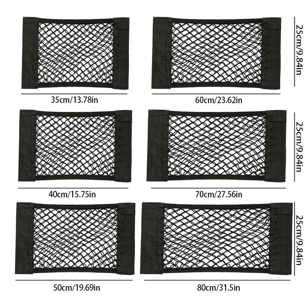 5 Size Car Seat Storage Bag Universal Car Seat Back Magic Sticker Organizer Extinguisher Mesh Net Bag for Auto Stowing Tidying