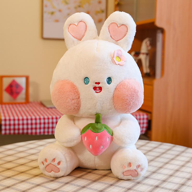 Cute Doodle Rabbit Plush Toys Little Bunny Doll Pushing Pillow Girls Birthday Gift Children's Dolls