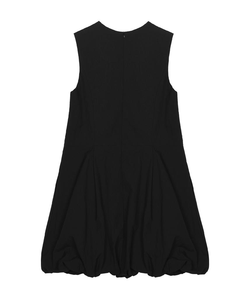 Nigaennikol Mini Ballon Sleeveless Dress_Black