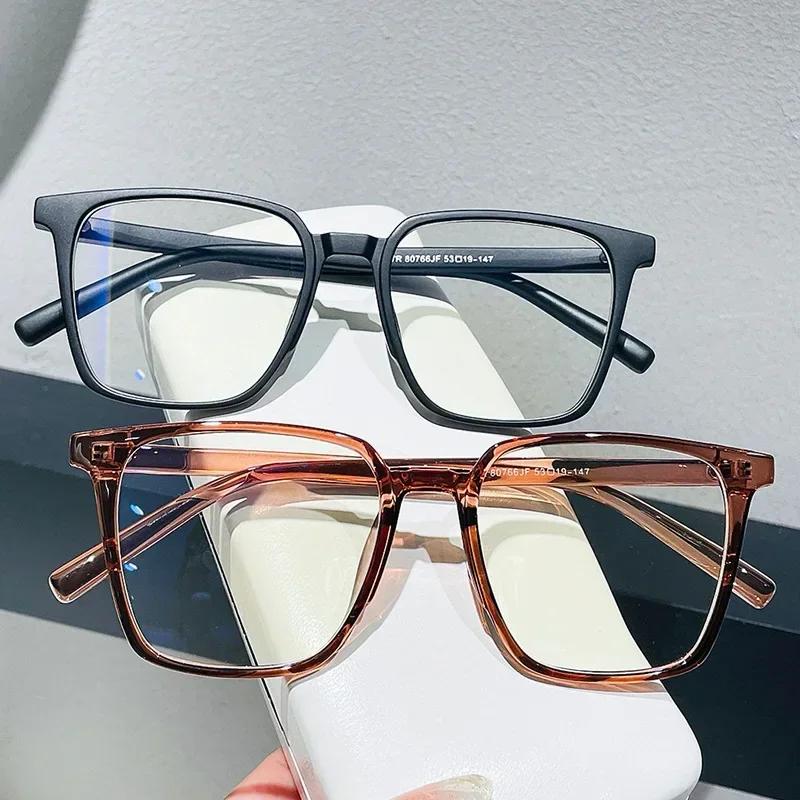 Vintage Square Myopia Glasses for Women Men Transparent Frame Nearsighted Prescription Eyewear Computer Diopter