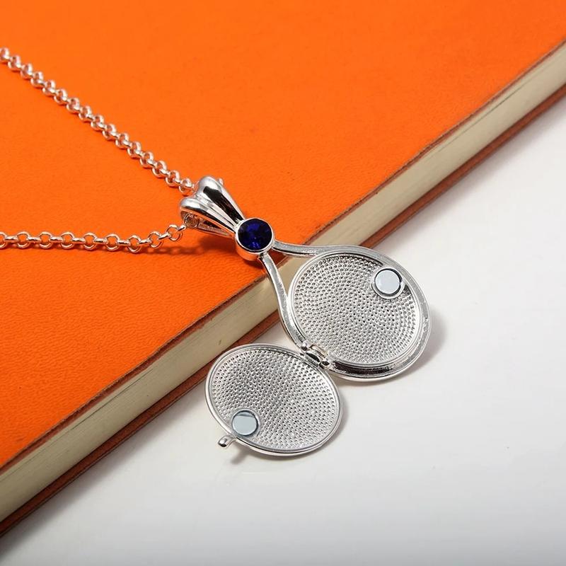 Trendy H2O Mermaid Just Add Water Copper Zircon Pendant Necklaces For Women Girls Silver Color Metal Crystal Party Daily Jewelry