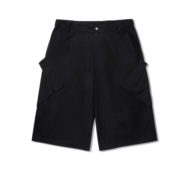 

Спортивные минималистичные однотонные повседневные шорты унисекс коллаборации Li Ning X Takashiya, черные AKQV035-2 L