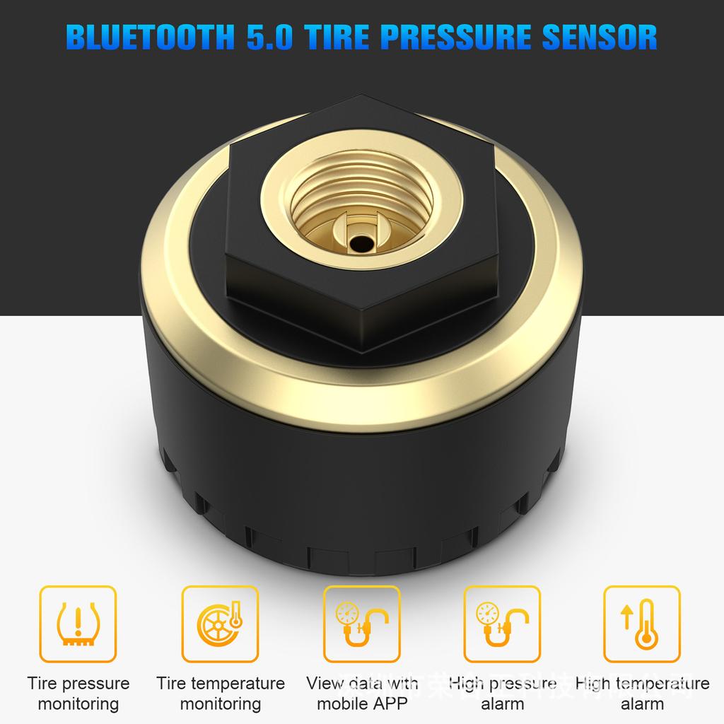 MotorcycleTire Pressure Monitoring Blue Tooth Connectivity Tire Pressure Device Easy Installation Tire Meter for Safety