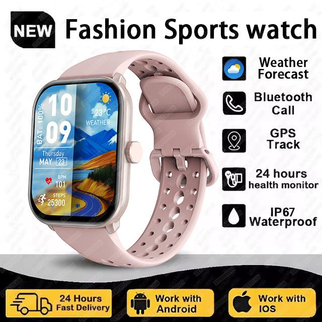 Global Version Watch 5 Men Women HD AMOLED Display Heart Rate Bluetooth Call Waterproof Sports GPS Track Smart Watch  New Watch 5