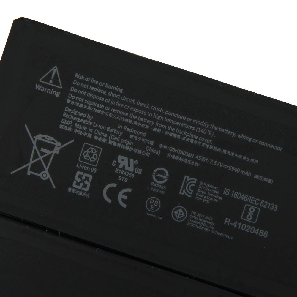 Batteria Ricaricabile al Litio Per Microsoft Surface Pro 5 Pro5 Surface Pro 6 Pro6 DYNM02 G3HTA038H Batteria Tablet 5940mAh