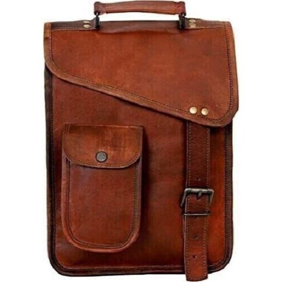 Neue Herren Vintage Braun Echtleder Messenger Laptop Satchel Umhängetasche