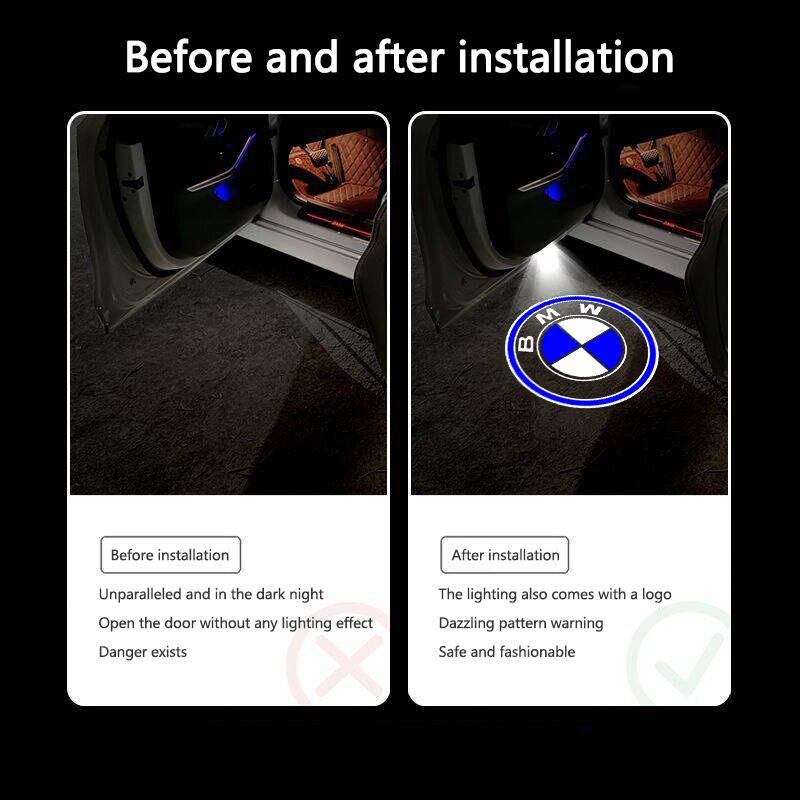 2Pcs For BMW X1-X6 Series E81 E82 E87 E88 F20 F21 20-18 Projector G11 G12 G30 G31 Car LED Welcome Light Is Suitable Accessory