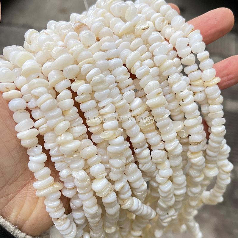 Jingde Jewelry 5-8mm Natural Freshwater White Shell Irregular Chip Beads for DIY Accessories