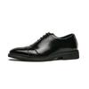 New Black Derby Shoes for Men Brown Square Toe Lace-up Business Handmade Men Dress Shoes  Size 38-46 Mens Shoes