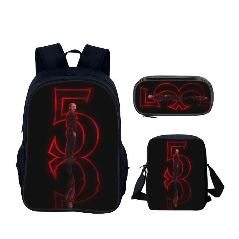 Stranger Things 5 Student School Bag Satchel Pencil Case Three-Piece Set Strangerthings5 Backpack Set Three piece set