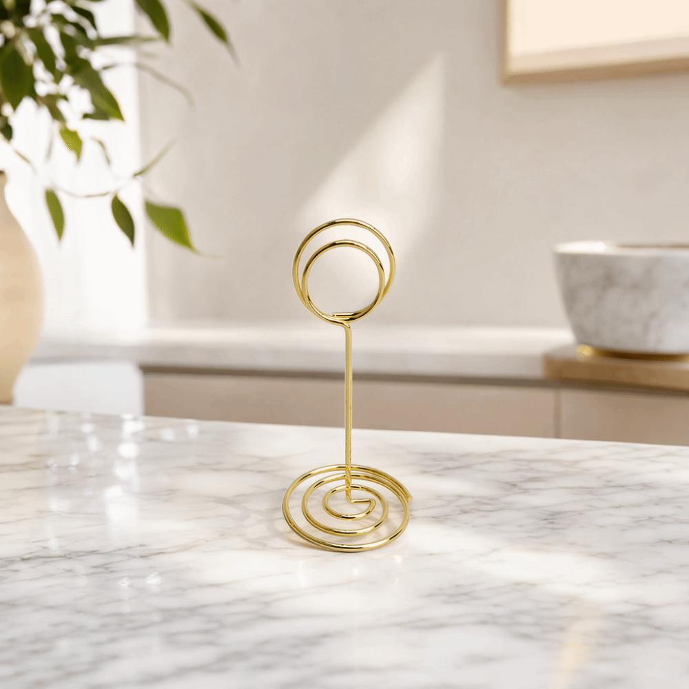 10pcs Golden Gold Plating Wedding Place Card Holder  Dining Table Menu Placement