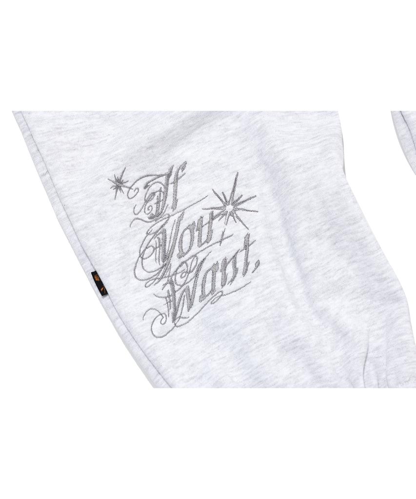IFYOUWANT Dia Balloon Joger Sweatpants Whitegray