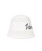 Bajal New Wave Punched Knit Bucket Hat White