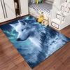 Nature wolf spirit winter harmony carpet Yoga living room room decor children's crawling mat doormat area rug games mat