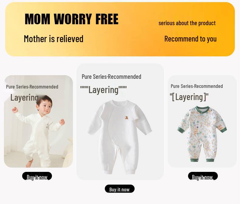 Newborn Double-Layer Quilted Cotton Vest for Boys & Girls - Spring/Autumn