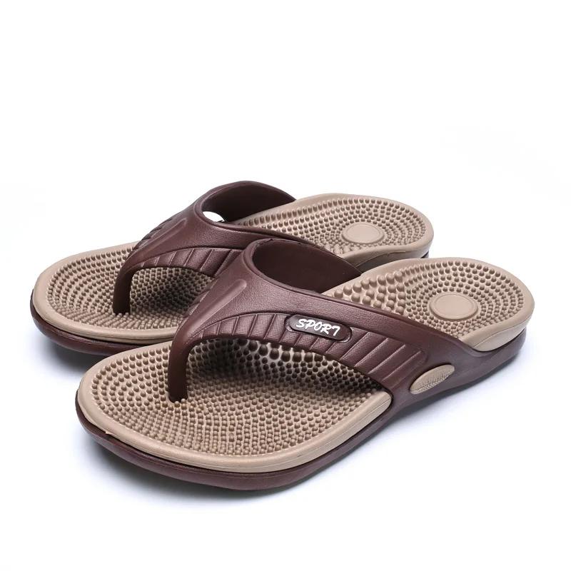 Fashion Men's Flip Flops Massage Granule Men Slippers Comfortable Beach Sandals Men Casual Shoes House Flip Flops Bathroom Shoes