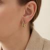 Delicate Zircon Hoop Earrings Light Luxury Women Earrings Temperament Clip Earrings  Women