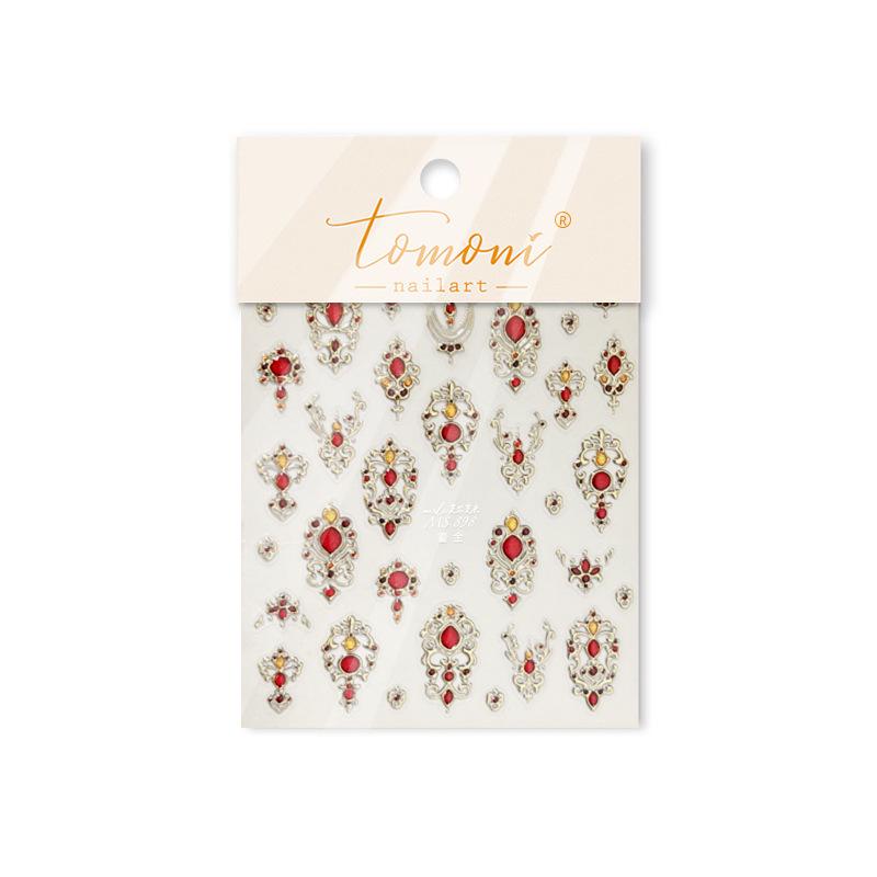 Tomoni & Moshilu Gilding Nail Stickers - Light Luxury New Chinese Style Jelly Necklace Ornaments Material