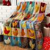 Hühner-Print-Decke Weich Faltbar Atmungsaktive Steppdecke Überwurf Niedliches Tiermuster Bett Sofa Decke für Zuhause Schlafzimmer Deko Geschenke