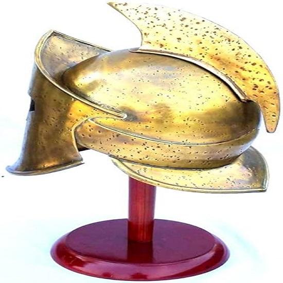 Brauner antiker mittelalterlicher griechischer Spartan-Rüstungshelm 300 Rise of Empire Filmhelm LARP Roman