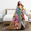 Warm Soft Blankets Decorative Anime Bobs Fun B-Burgers Throw Blanket Movie Flannel Bedspread For Outdoor Novelty Sofa Bed Cover