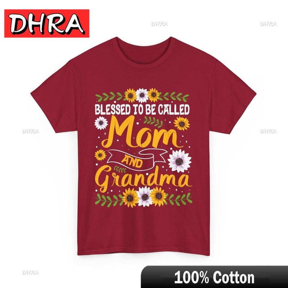 Grandmother Shirt Blessed To Be Called Mom and Grandma Sunflower Shirt Cool Bold Unique Tee Shirt Streetwear Anime Aesthetic S