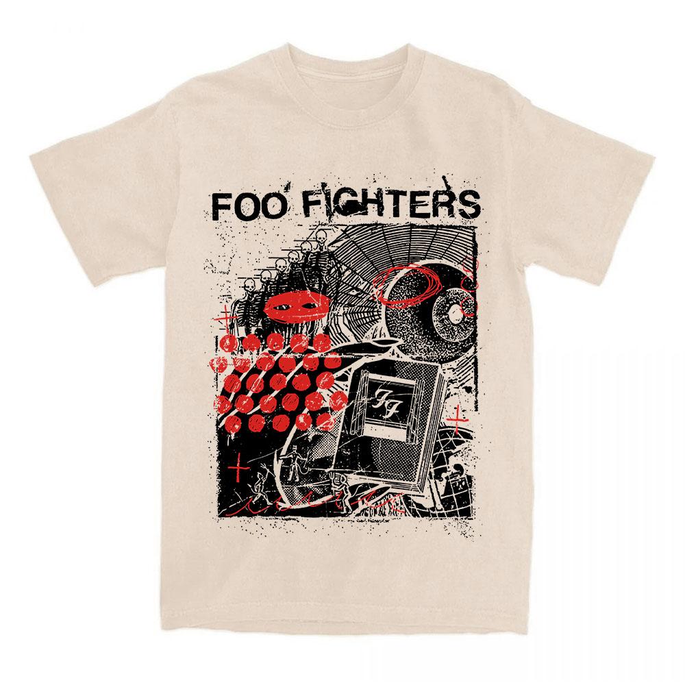 Your Favorite Toy Tee Foooo Fighters Rock Band Design T-shirt Summer Short Sleeve Loose Mens Tshirts  Casual Unisex Streetwear