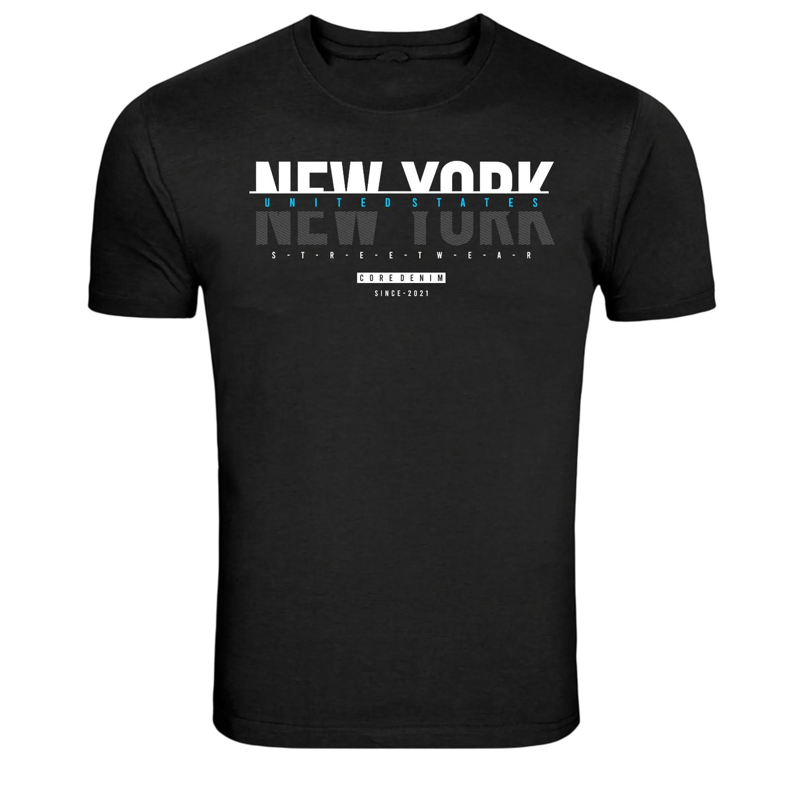New York United States Streetwear Core Denim Graphic T-Shirt M