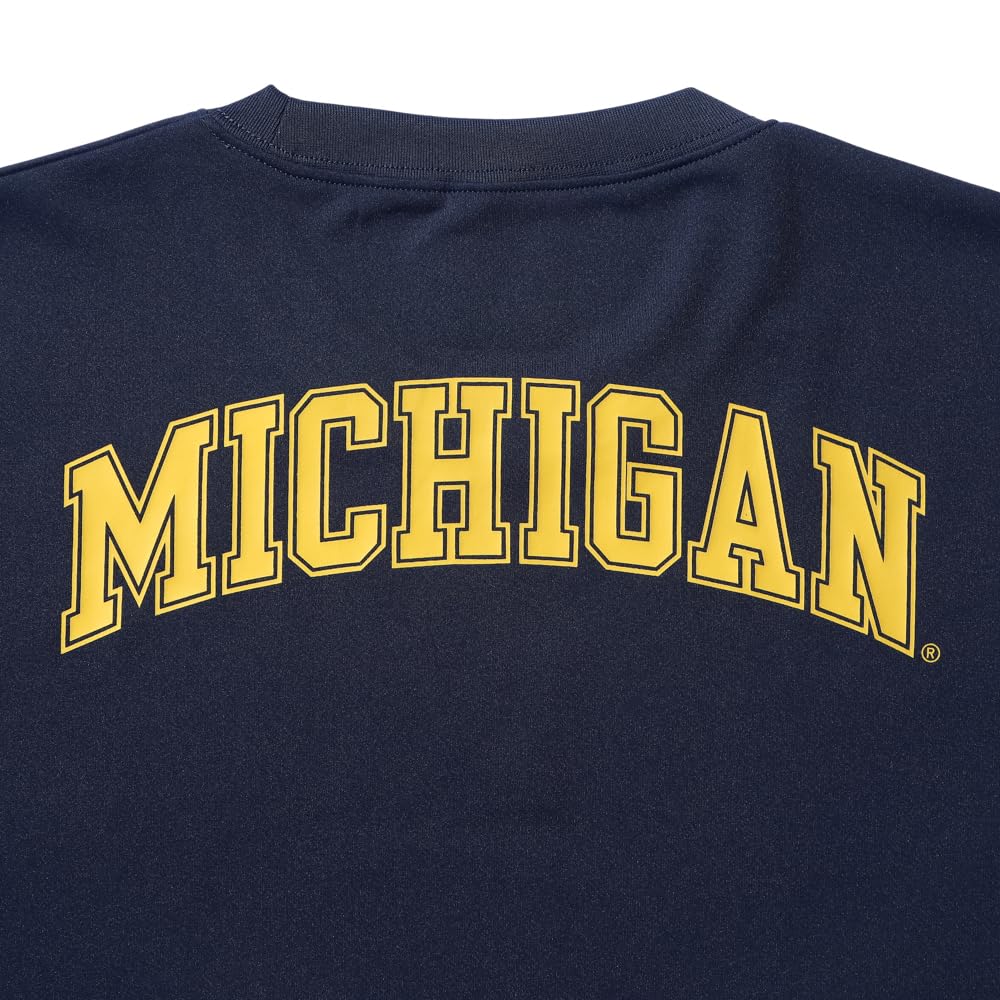 Spalding Michigan Arch Logo T-Shirt, Navy, Size M (SMT25026M)
