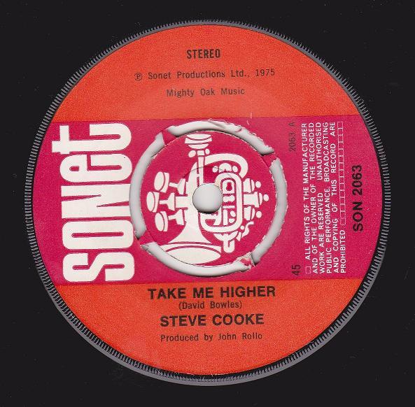 

7-дюймовая пластинка STEVE COOKE Take Me Higher SON2063 Sonet 1975 UK Поп Б/у