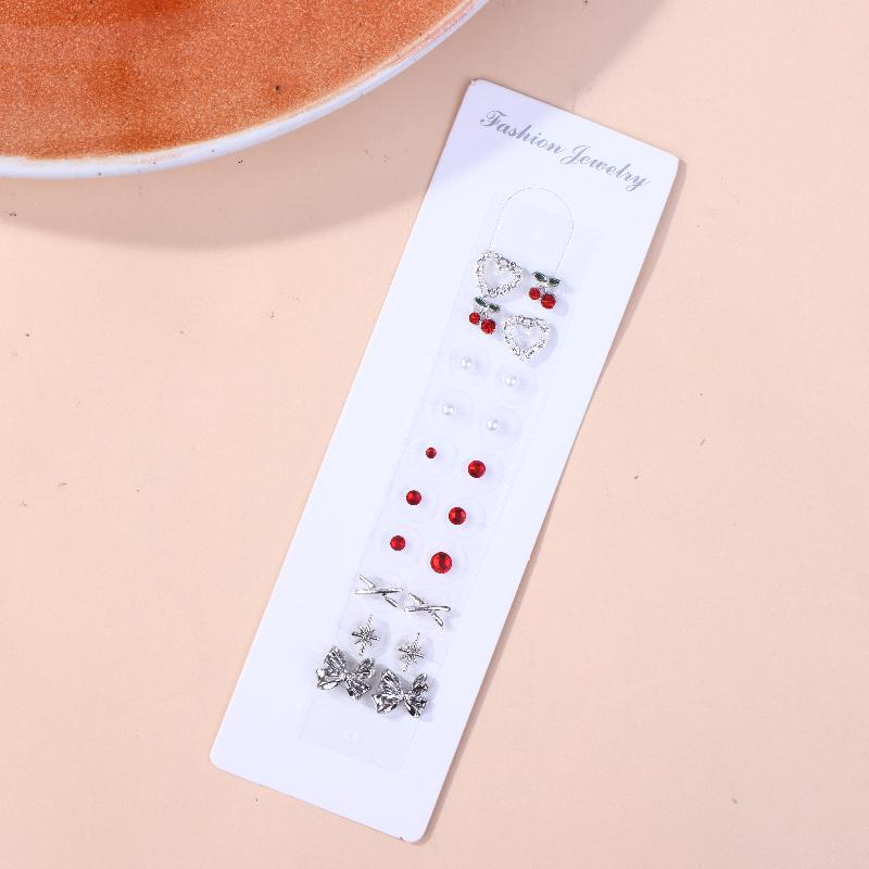 20Pcs/Sheet  Heart Cherry Bow  Ear Point Stickers Ear Pressure Stick Acupuncture Auricular Ear Stickers Massage