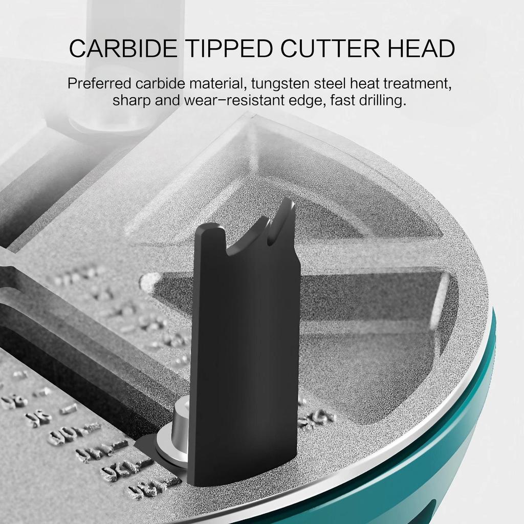 STONEGO Adjustable Universal Woodworking Hole Opener Plank Plasterboard Plastic Aluminum Hole Punching Tool Hole Opening Drill