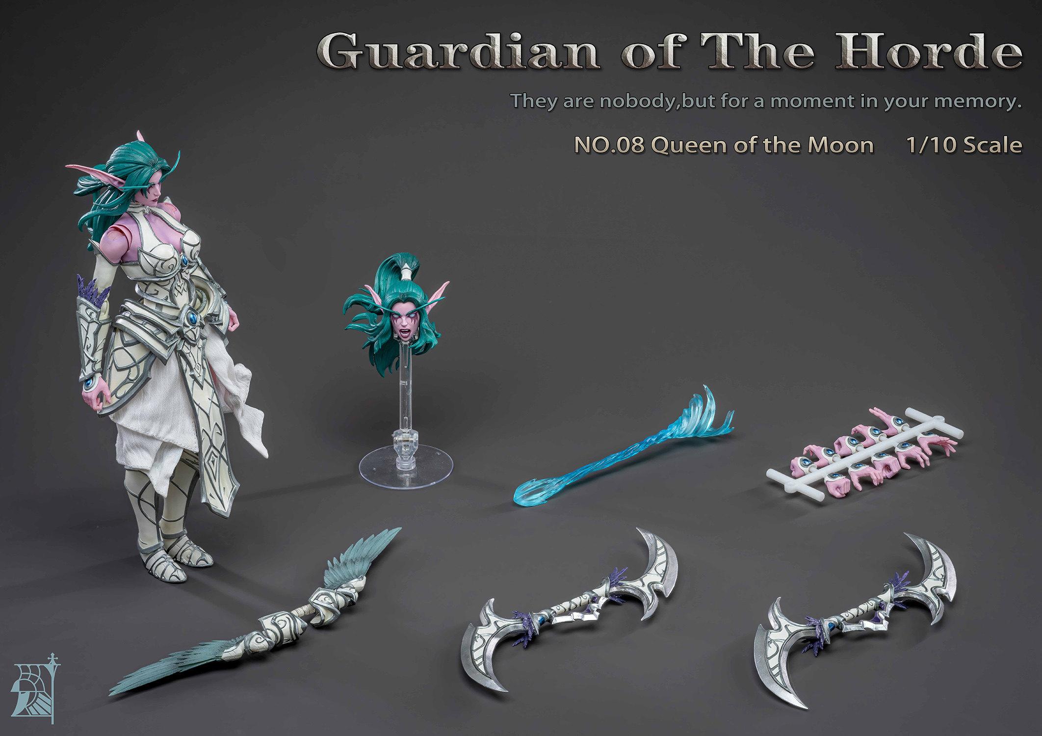 

Bang 1/10 Action Figure Gray Knight Tribe Guardian 08 Night Moon Queen Collectible Elf Mage Figure For Desktop Display Fans