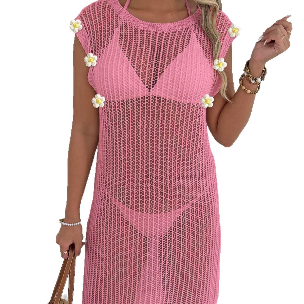 

Пляжное платье, Блузка-бикини для отпуска, Женское платье, Сексуальные вырезы, Прозрачное, Платье с кисточками и пэчворком One size абрикосовый