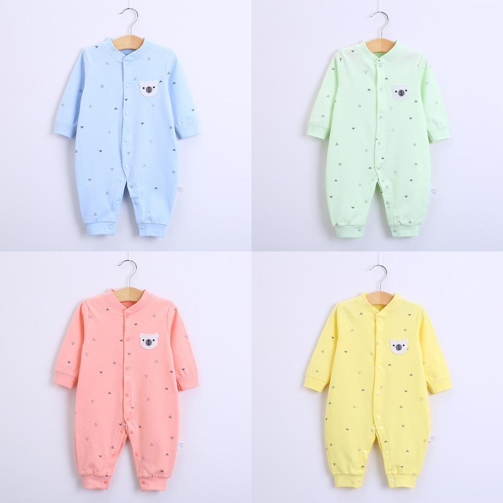 Baby Cotton Romper With Snap Closure For Newborns And Infants