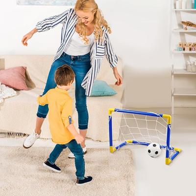 Kombinacja Drzwi Piłkarskich dla Dzieci Sporty na Zewnątrz i w Pomieszczeniach Interaktywna Zabawka Demontaż DIY Rama Piłkarska Sportowa