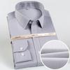 Men's Premium Pure Cotton Wrinkle-Free Long Sleeve Solid Dress Shirts with Hidden Button Spread Collar for Business Casual Wear